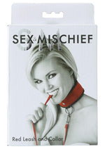 Sex and Mischief Leash and Collar - Red