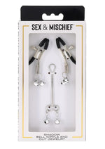 Sex and Mischief Shadow Bell Nipple Clit Jewelry - Black/Silver