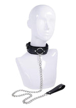 Sex and Mischief Shadow Collar and Leash - Black/Silver