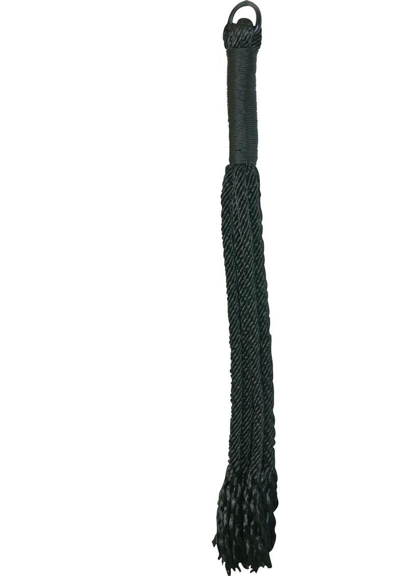 Sex and Mischief Shadow Rope Flogger - Black