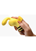 Shegasm Sucky Bee Rechargeable Silicone Clitoral Stimulating Finger Vibrator - Black/Yellow