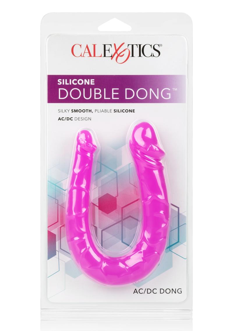 Silicone Double Dong AC/DC Dong Dual Penetration Non Vibrating Silicone Double Dong