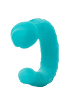 Silicone Double Dong AC/DC Dong Dual Penetration Non Vibrating Silicone Double Dong - Teal