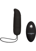 Silicone Ridged G-Spot Bullet with Remote Control - Black