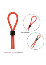 Silicone Stud Lasso Cock Ring - Red