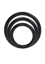 Silicone Support Rings Cock Rings - Black - 3 Piece Set