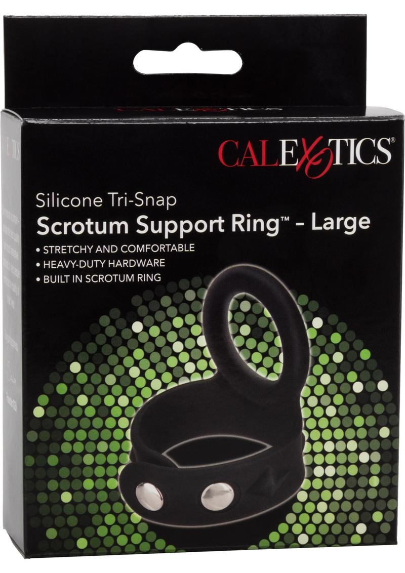 Silicone Tri-Snap Scrotum Support Cock Ring