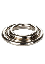 Silver Cock Rings - Metal/Silver - 3 Piece Set