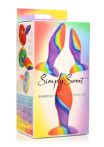 Simply Sweet Rainbow Silicone Butt Plug