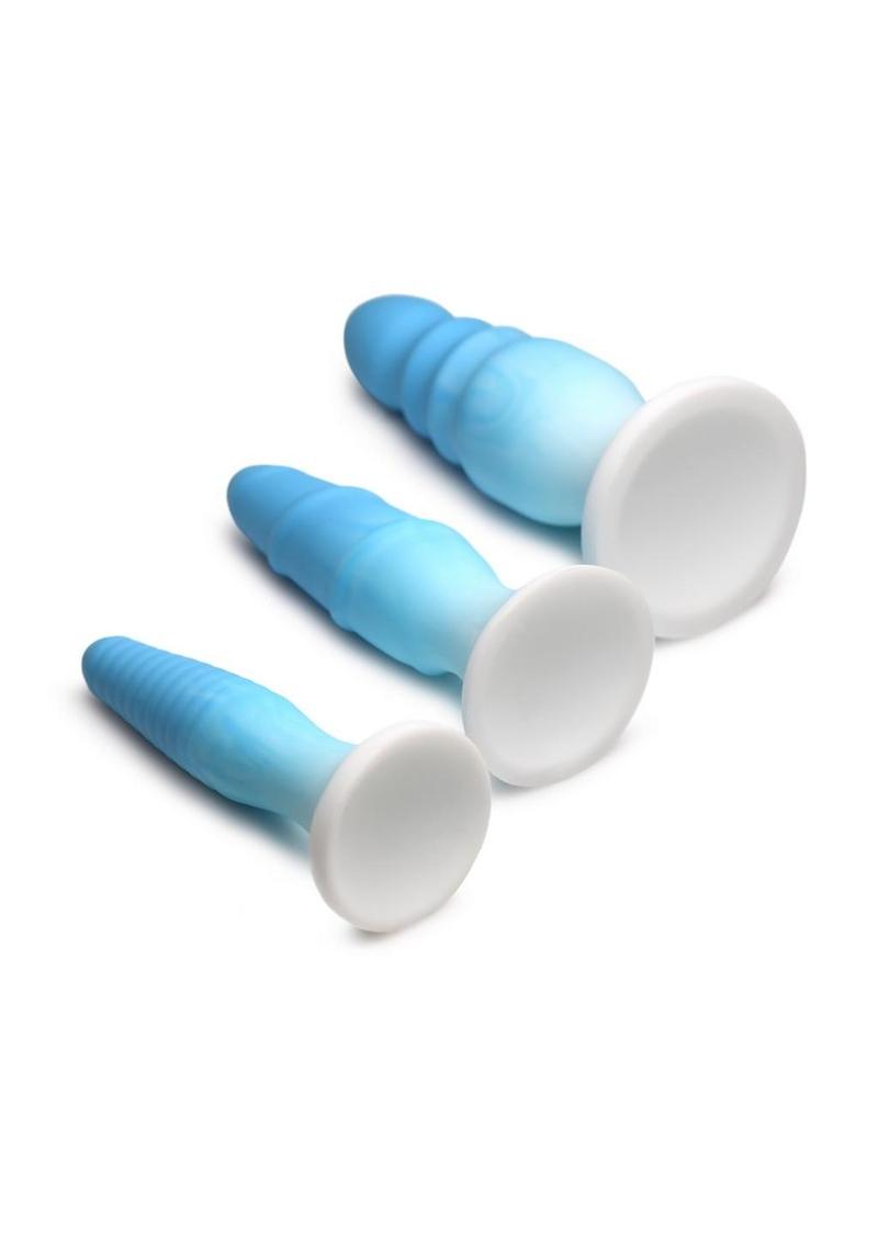 Simply Sweet Silicone Butt Plug - Blue - Set