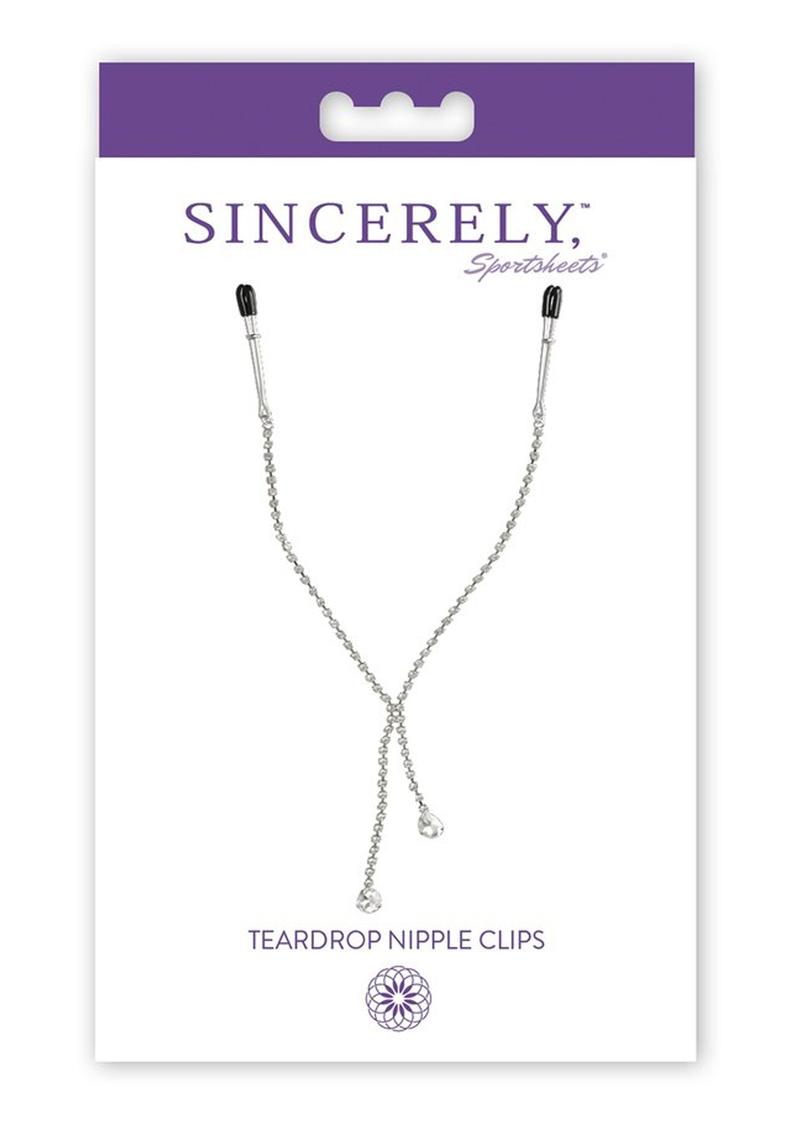 Sincerely Teardrop Nipple Clips - Metal/Silver - 18in