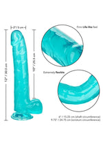 Size Queen Dildo - Blue - 10in