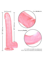 Size Queen Dildo - Pink - 10in