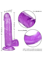 Size Queen Dildo - Purple - 6in