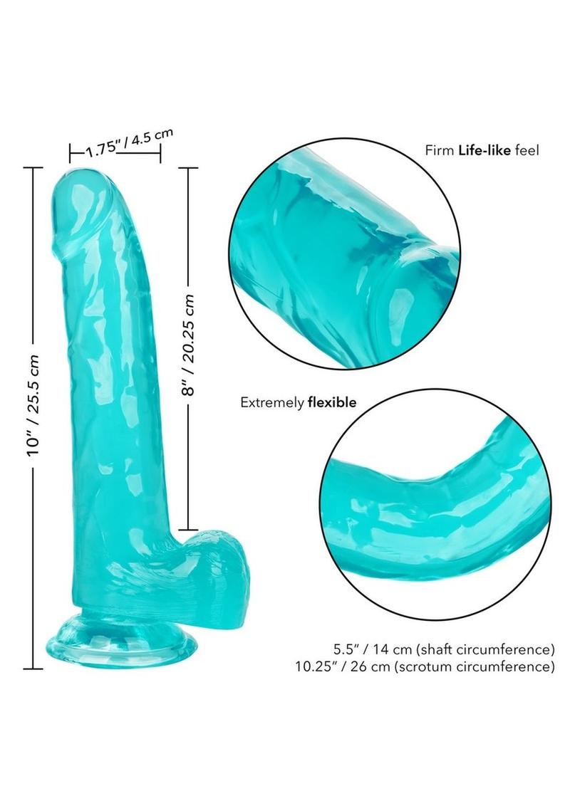 Size Queen Dildo - Blue - 8in