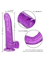 Size Queen Dildo - Purple - 8in