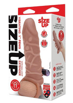 Size Up Silicone Vibrating Realistic Penis Extender with Ball Loop