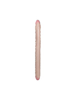 Slim Jim Duo Veined Super Slim Double Dildo - Vanilla - 17in