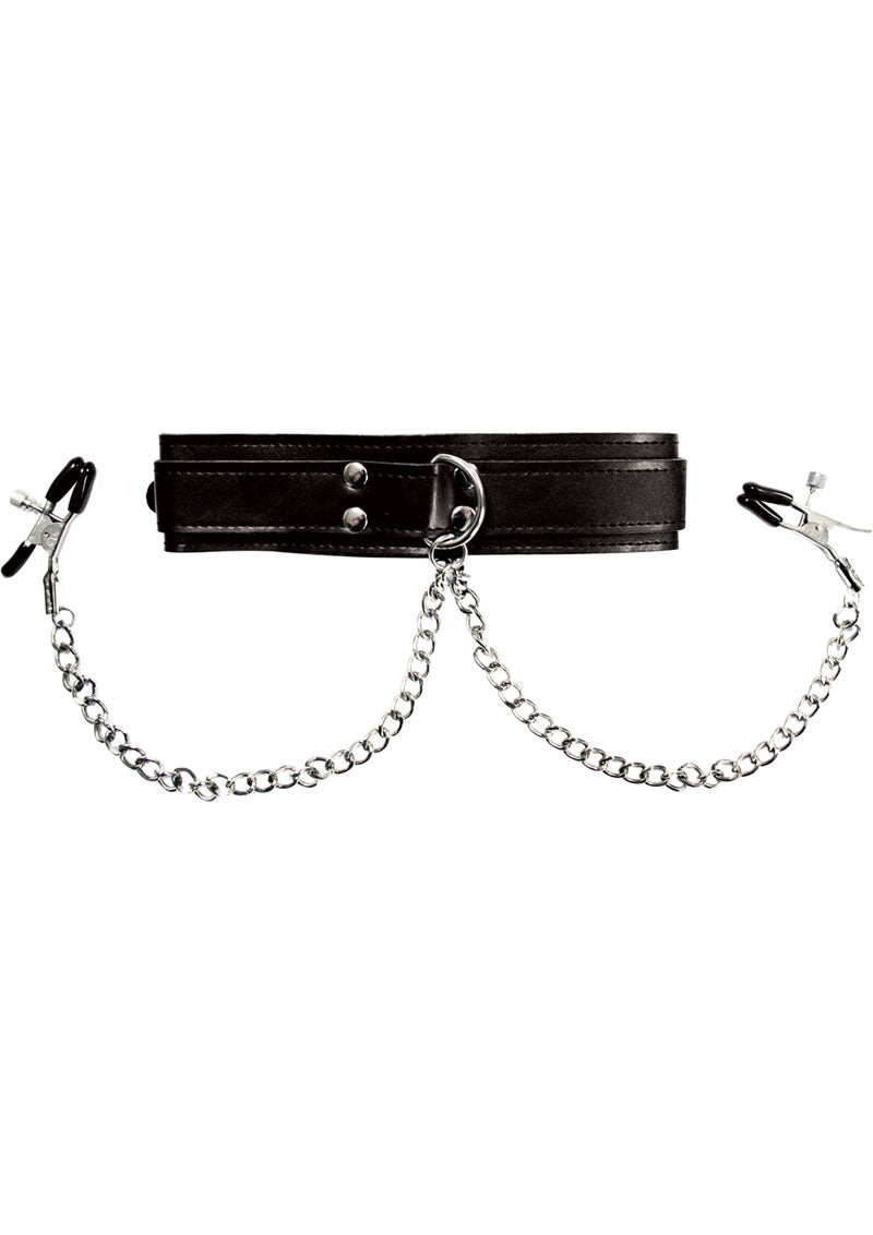 Sportsheets Collar with Nipple Clamps