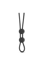 Stay Hard Silicone Double Loop Cock Ring - Black