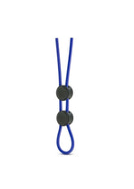 Stay Hard Silicone Double Loop Cock Ring - Blue