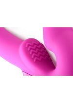 Strap U Evoke Super Charged Rechargeable Silicone Vibrating Strapless Strap-On - Pink