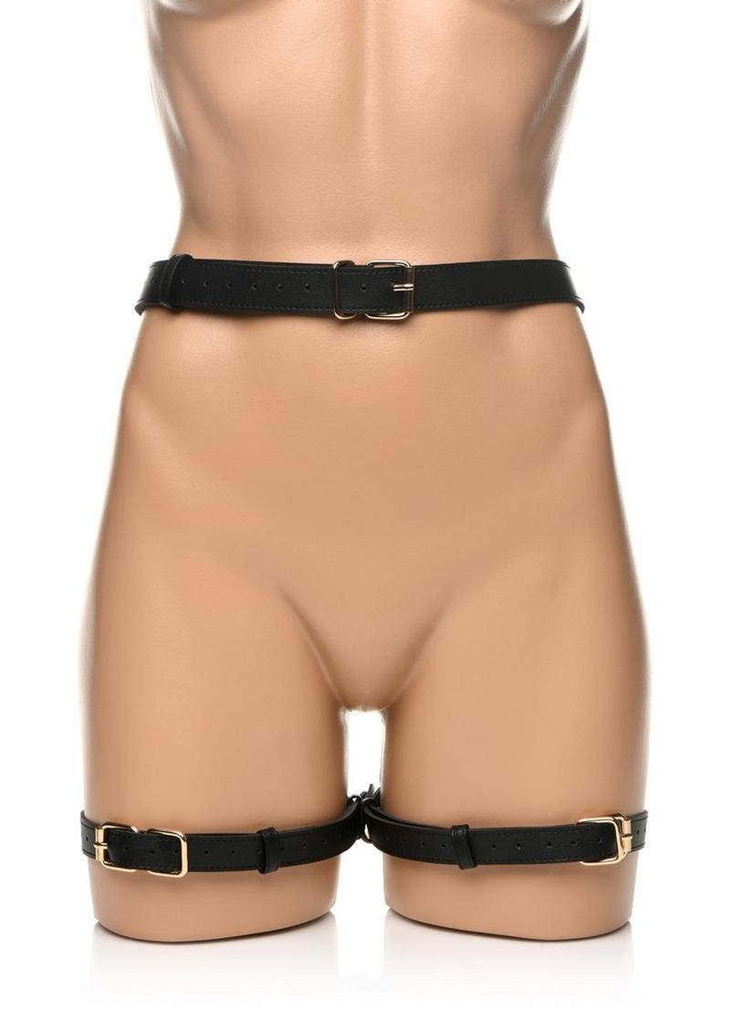 Strict Bondage Harness with Bows - Black - XLarge/XXLarge