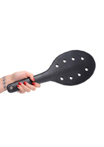 Strict Deluxe Rounded Paddle with Holes - Black