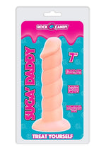 Suga' Daddy Silicone Dildo - Flesh/Vanilla - 7in