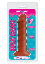 Suga' Daddy Silicone Dildo - Brown/Chocolate - 8in