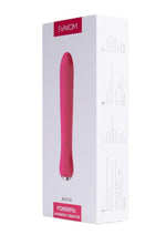 Svakom Anya Silicone Heating Vibrator - Plum/Red/Silver