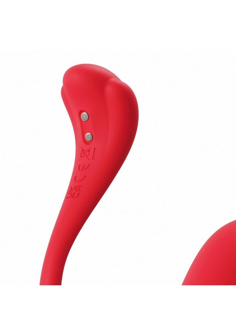 Svakom Phoenix Neo Interactive Rechargeable Silicone Vibrator with Remote Control - Red