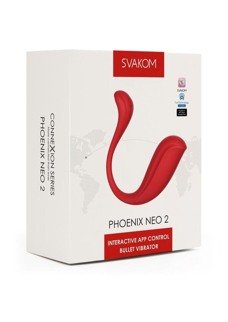 Svakom Phoenix Neo Interactive Rechargeable Silicone Vibrator with Remote Control