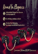 Temptasia Ardor Silicone Wrist and Ankle Restraints with Bow