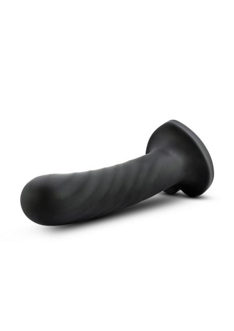 Temptasia Twist Silicone Dildo - Black - Large - 7in