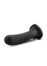 Temptasia Twist Silicone Dildo - Black - Large - 7in