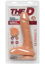 The D Super D Ultraskyn Dildo with Balls - Vanilla - 9in