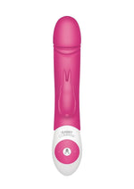 The Thrusting Rabbit Rechargeable Silicone Vibrator with Clitoral Stimulation - Pink