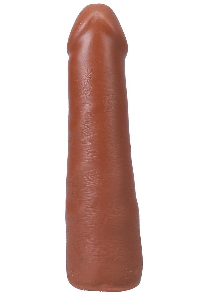 The Realistic Cock Ultraskyn Removable Vac-U-Lock Suction Cup - Caramel/Chocolate - 7in