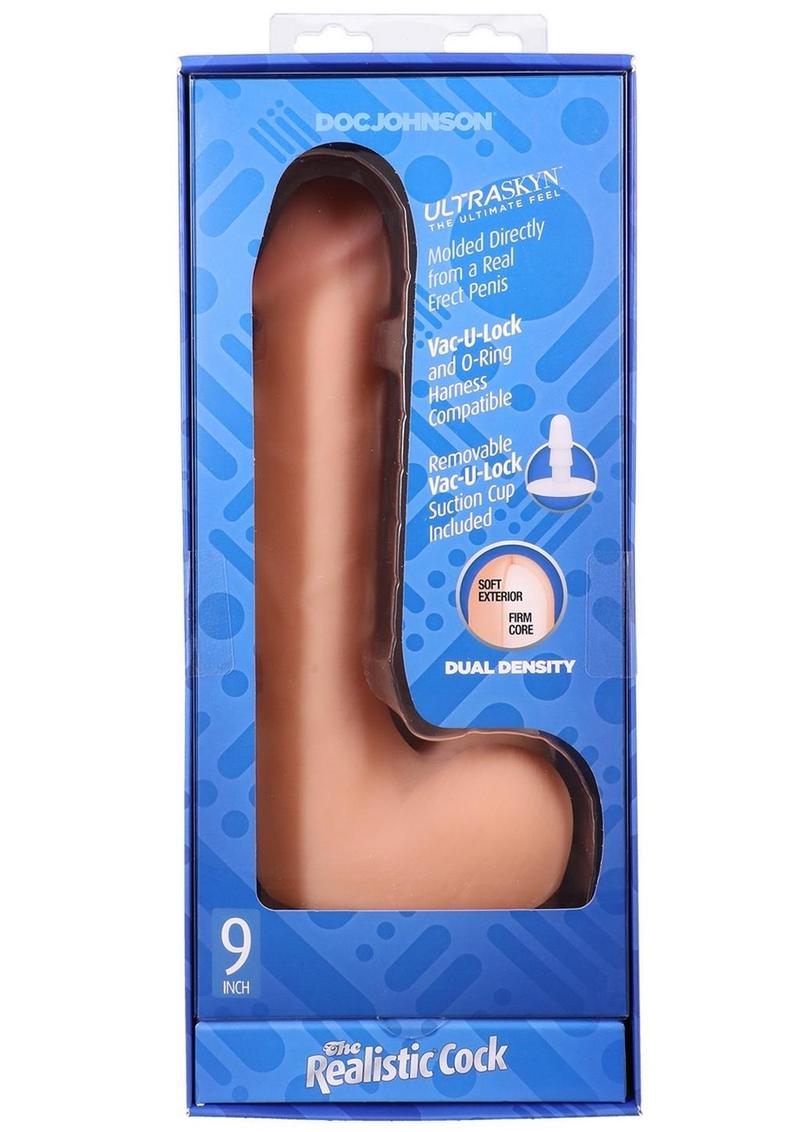 The Realistic Cock with Balls Ultraskyn Removable Vac-U-Lock Suction Cup