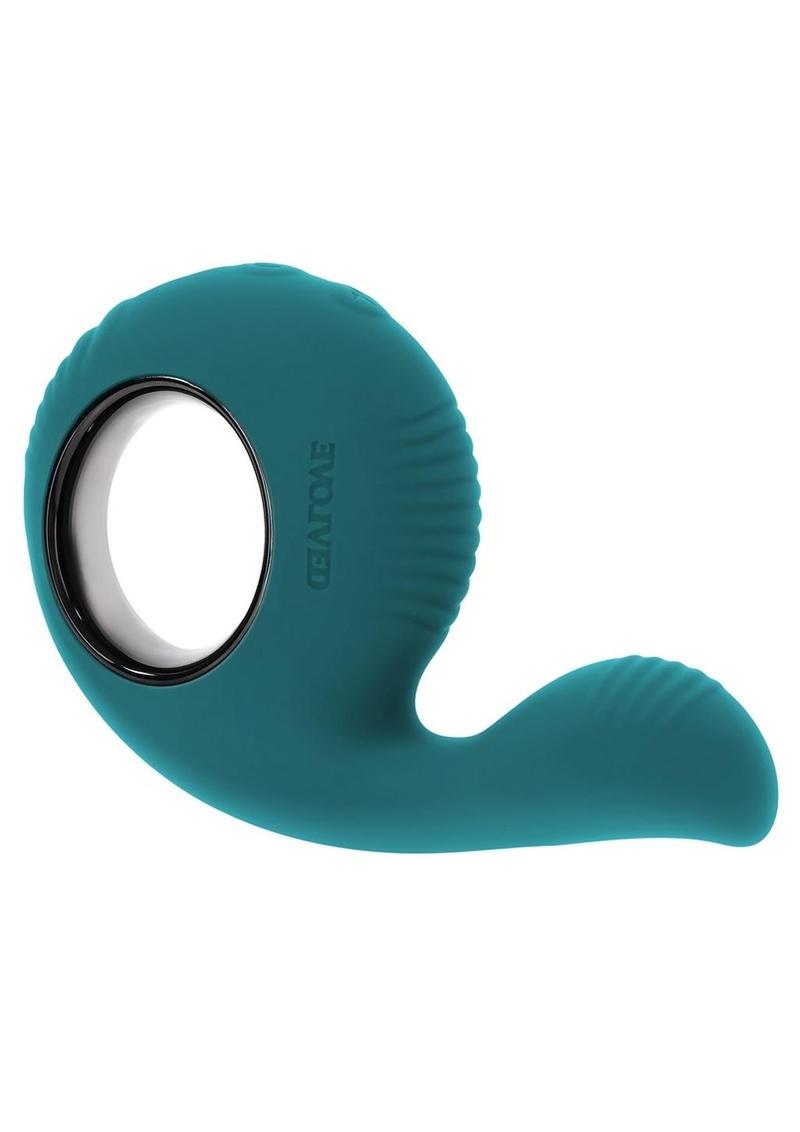 Thumbs Up Rechargeable Silicone Vibrator - Green