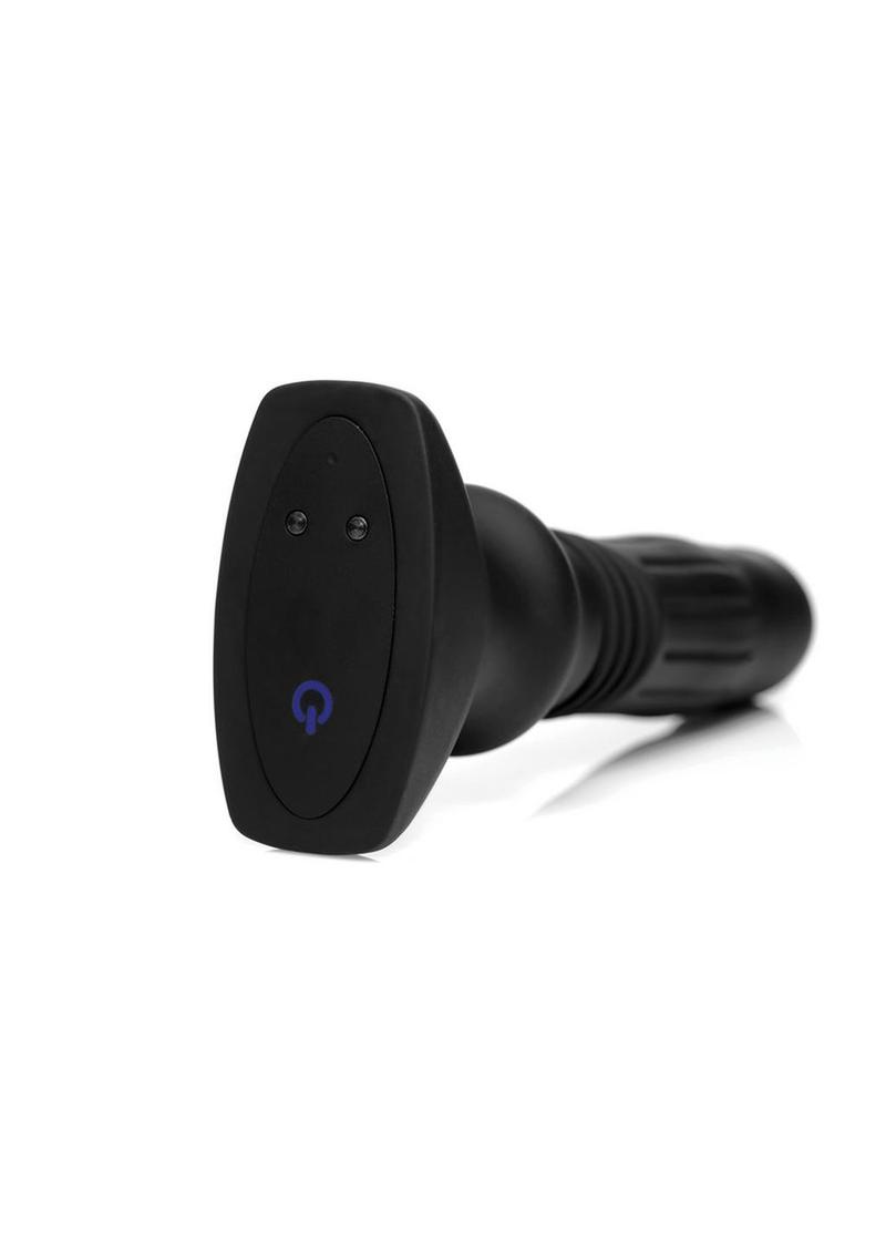 Thunder Plugs Silicone Swelling and Thrusting Plug with Remote Control - Black