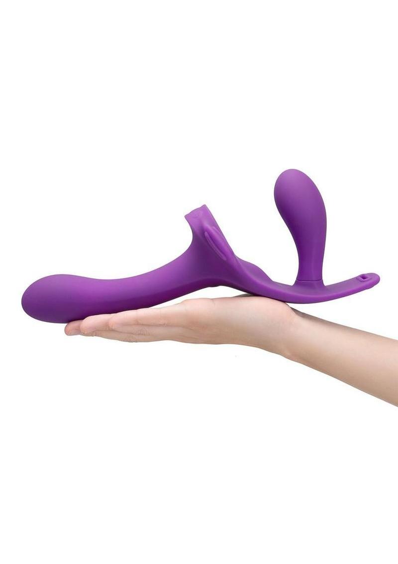 Together Lock-In Dual-Ended Vibrating Rechargeable Strap-On and Harnes  Naughty Nook