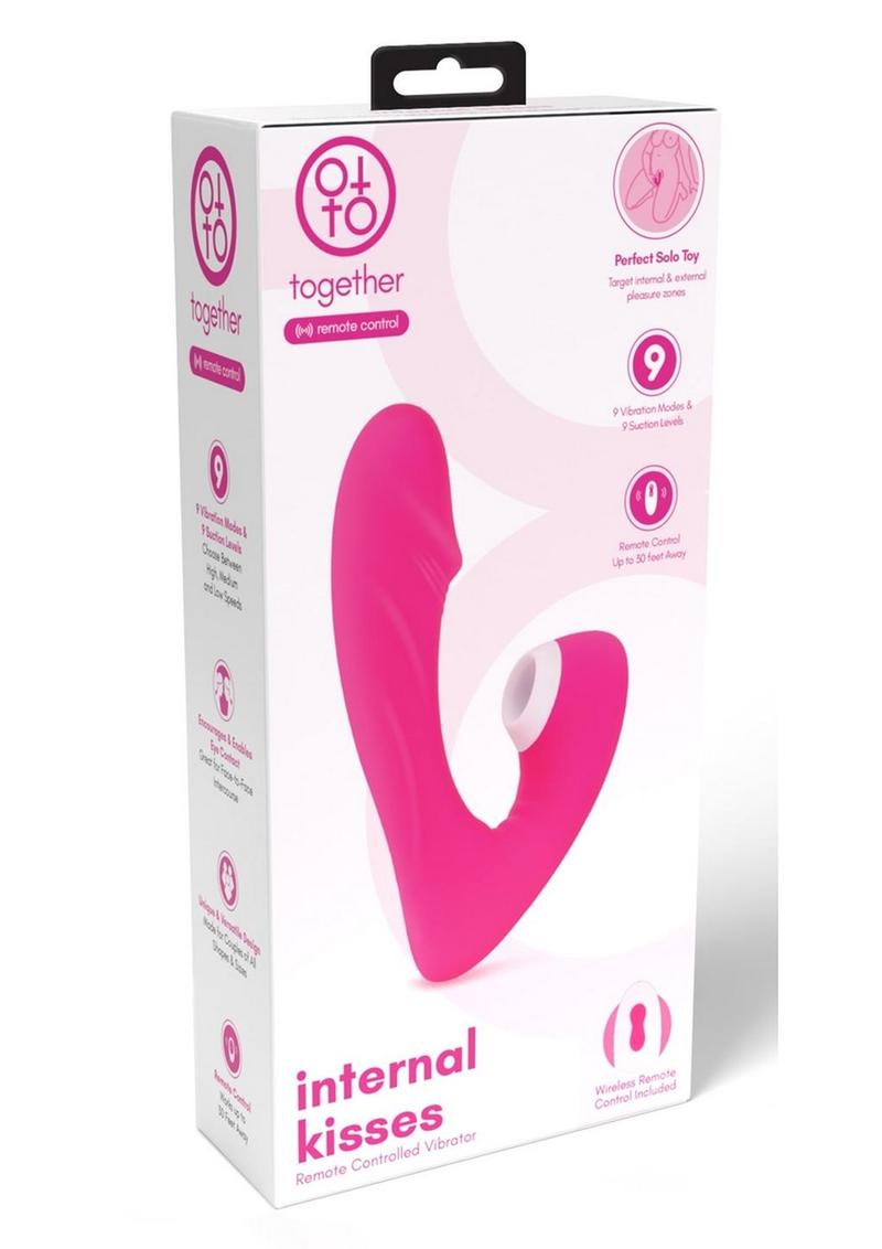Together Toys Internal Kisses Silicone Rechargeable Dual Stimulation Vibrator with Remote Control