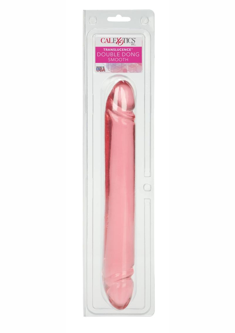 Translucence Smooth Double Dildo - Pink - 12in