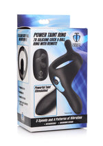 Trinity Men 7x Rechargeable Silicone Cock Ring with Taint Stimulator and Remote Control