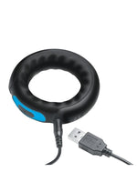 Trinity Men Remote Control 7x Rechargeable Silicone Cock Ring - Black
