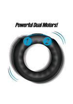 Trinity Men Remote Control 7x Rechargeable Silicone Cock Ring - Black