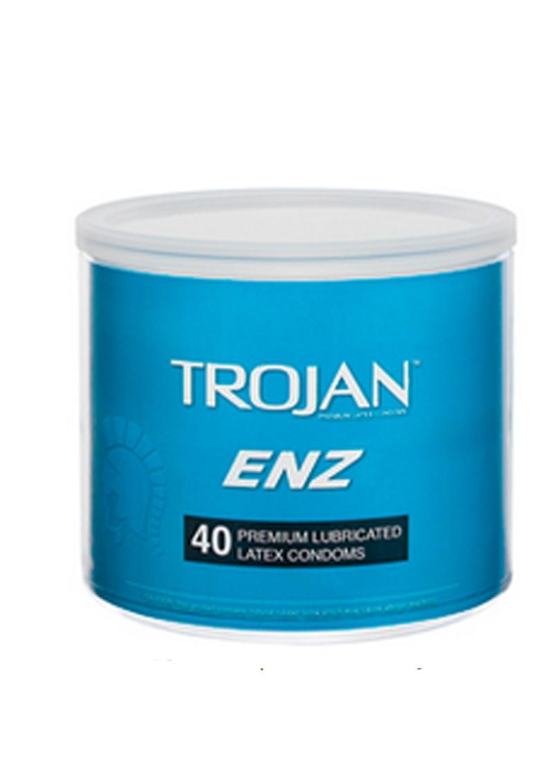 Trojan Enz 40 Premium Lubricated Latex Condoms - Bowl