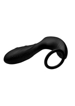 Under Control Rechargeable Silicone Prostate Vibrator and Cock Strap with Remote Control - Black